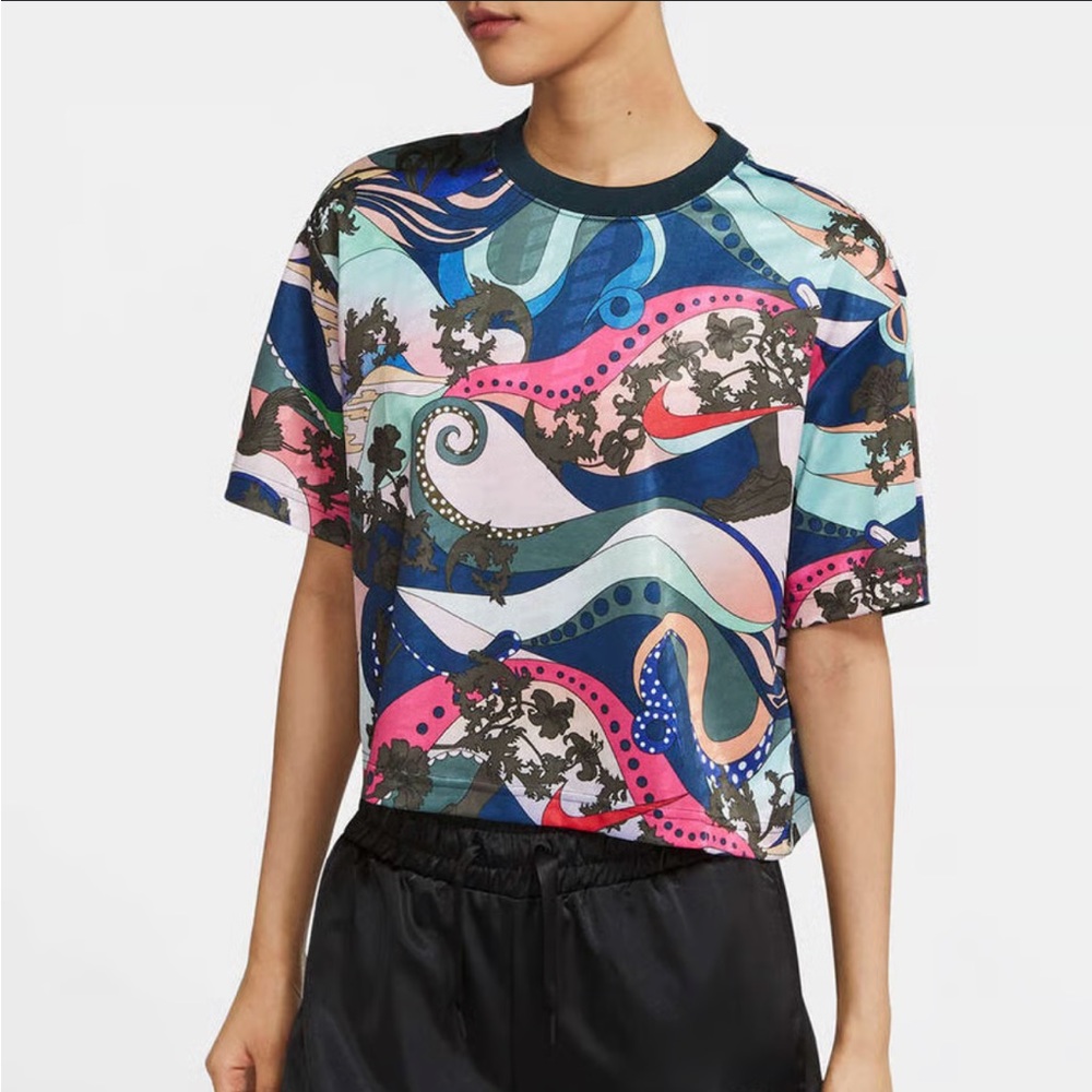 Nike Sports streetwear Icon Clash colorful all over print Short Sleeve Jersey L - Picture 2 of 4